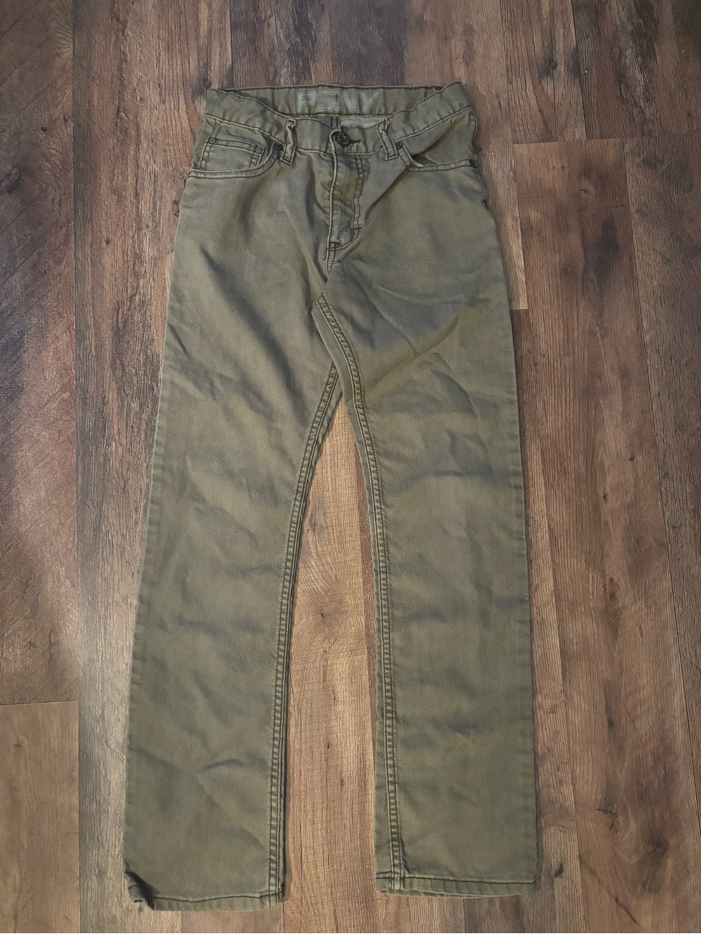 Girls 12r Olive Green PSNY Straight-Leg Pants